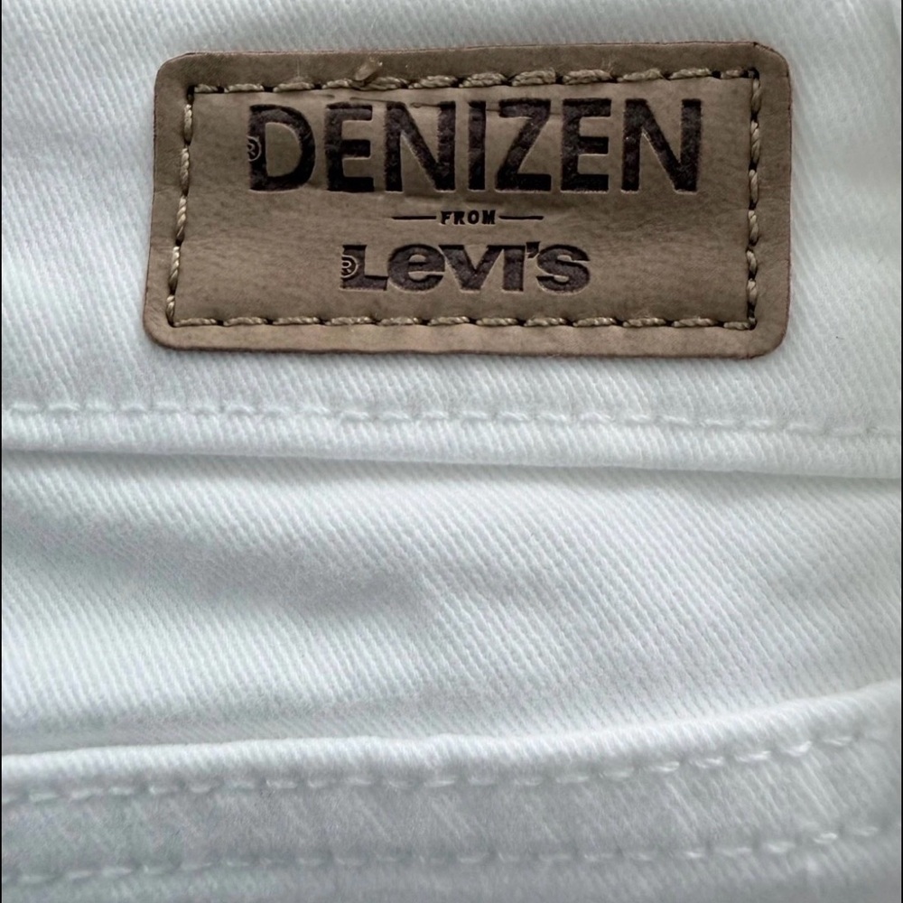 Levi Denizen White Modern Crop Cuffed Jeans Capri Denim sz 16/waist 33 EUC - Picture 8 of 12